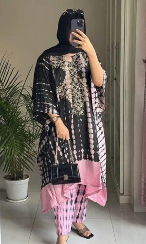 Kaftan pure silk 2 piece