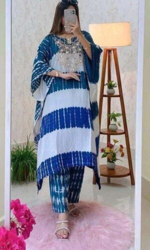 Kaftan pure silk 2 piece