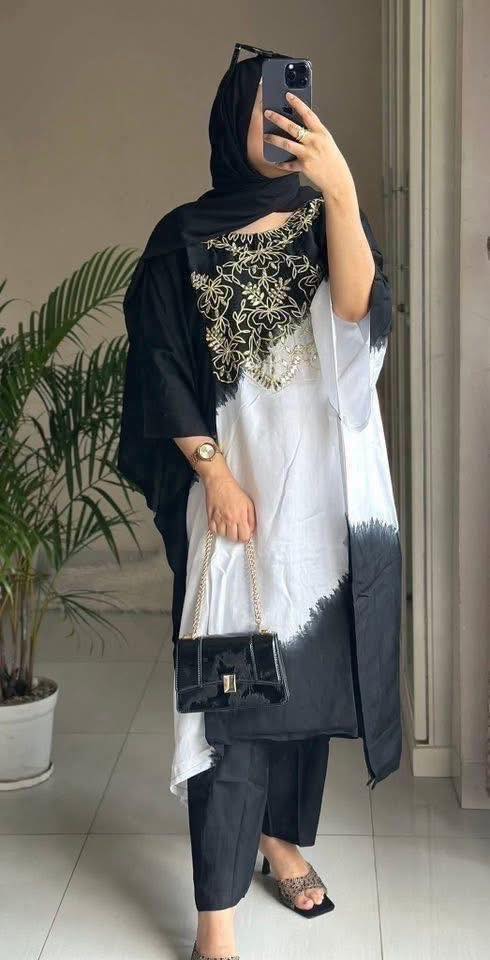 Kaftan pure silk 2 piece