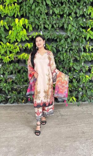 Dubai Silk Stitch Three Piece