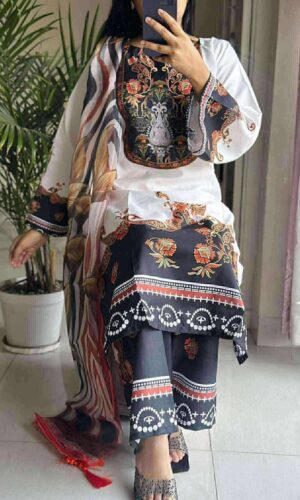 Dubai Silk Stitch Three Piece