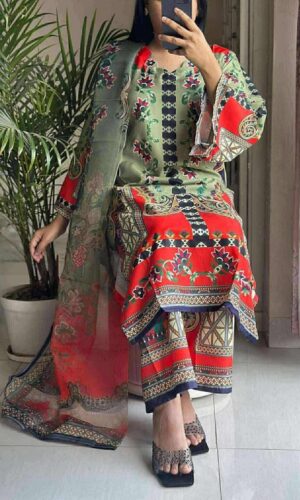 Dubai Silk Stitch Three Piece