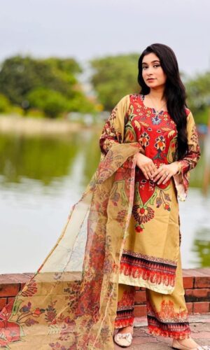 Dubai Silk Stitch Three Piece