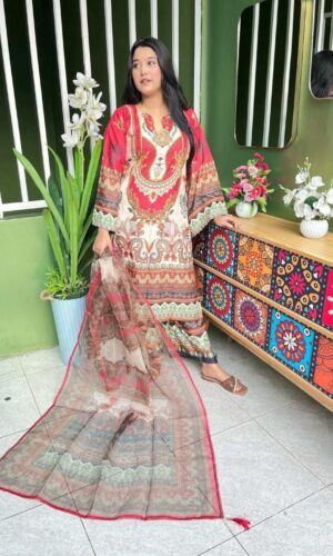 Dubai Silk Stitch Three Piece