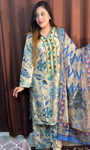 Dubai Silk Stitch Three Piece