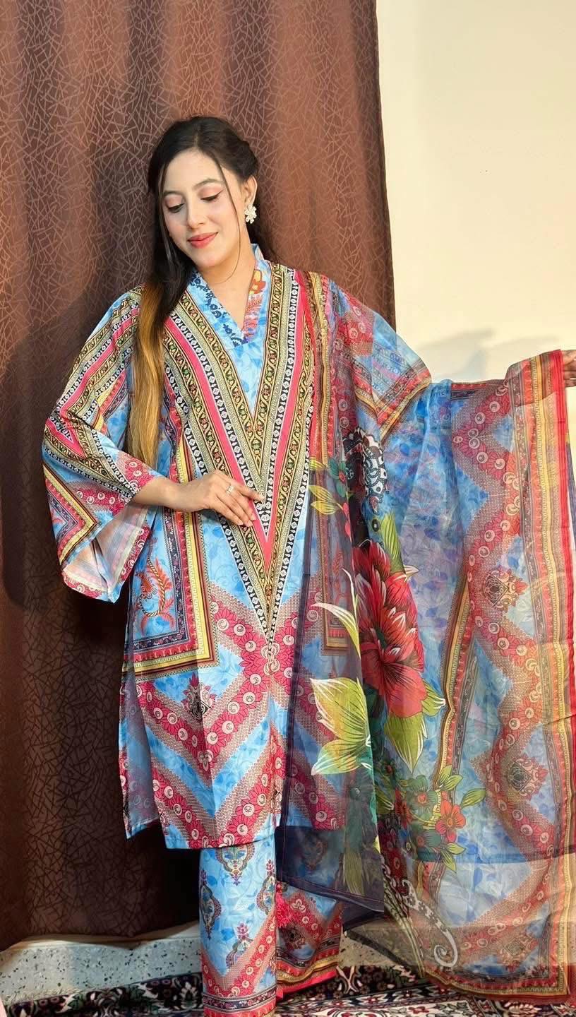 Dubai Silk Stitch Three Piece