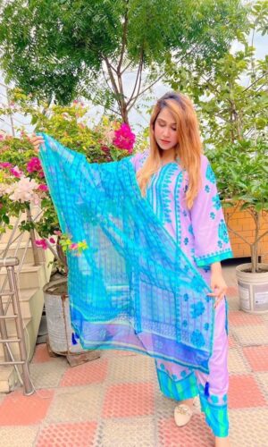 Dubai Silk Stitch Three Piece