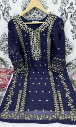 Organza Masline Stitch One Piece For Women's