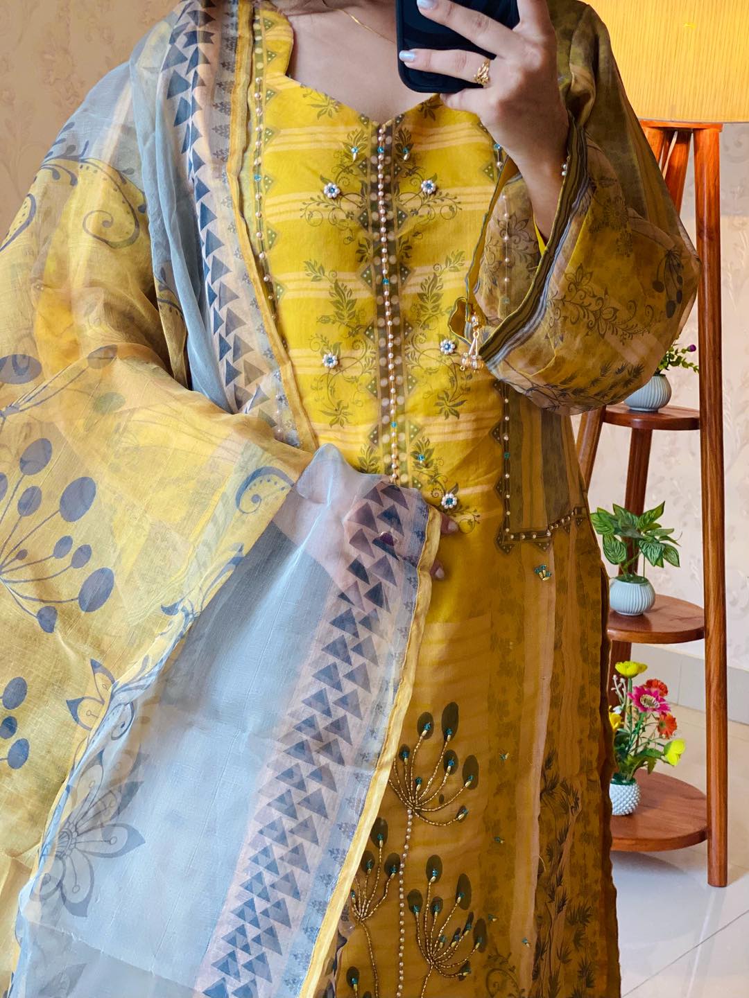 Organza Masline Stitch Three Piece - Image 2